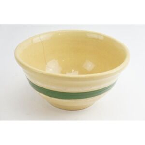 Watt Mixing Bowl Kitchenware 9 Inch Yellow Green Stripe Vintage Fair #9